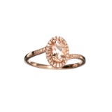 APP: 1.3k Fine Jewelry Designer Sebastian 14KT Rose Gold, 0.87CT Morganite And Diamond Ring