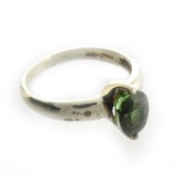 APP: 2.4k Fine Jewelry Designer Sebastian 1.84CT Oval Cut Green Tourmaline and Sterling Silver Ring