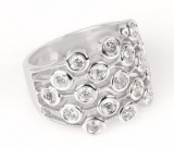 APP: 6k *Fine Jewelry 14kt White Gold Brilliant Cut 1.49CT Diamond Ring (NG R11355-2)