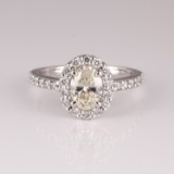 APP: 8k *14 kt. White Gold, 1.07CT Diamond Ring (NG R11104)