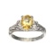 APP: 0.5k Fine Jewelry Designer Sebastian, 1.42CT Citrine And White Topaz Sterling Silver Ring