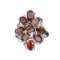 Fine Jewelry Designer Sebastian, 4.77CT Oval Cut Almandite Garnet And Sterling Silver Cluster Ring