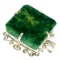 Designer Sebastian 342.94CT Square Emerald Cut Green Beryl and Sterling Silver Pendant