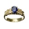 APP: 1.2k 14 kt. Gold, 1.18CT Bue And White Sapphire Ring