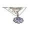 Fine Jewelry 0.20CT Round Cut Tanzanite And Platinum Over Sterling Silver Pendant With Chain