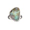 APP: 0.9k 6.93CT Free Form Green-Blue Boulder Brown Opal And Sterling Silver Ring