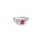 APP: 0.8k Fine Jewelry 0.54CT Ruby And Topaz Platinum Over Sterling Silver Ring
