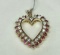 *Fine Jewelry 14KT Gold, 1.00CT Diamond And 0.80CT Ruby Pendant