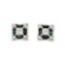 *Fine Jewelry, 14KT White Gold, 0.24CT Emerald And 0.40CT Diamond Earrings