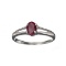 APP: 1k Fine Jewelry 0.80CT Oval Cut Red Ruby And Platinum Over Sterling Silver Ring
