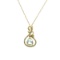 14KT Gold, Pear Cut Aquamarine and 0.09CT Round Brilliant Cut Diamond Pendant with 14KT Gold Chain