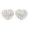 *Fine Jewelry, 14KT White Gold, 0.99CT Diamond Heart Earrings