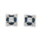 *Fine Jewelry, 14KT White Gold, 0.48CT Blue Sapphire And 0.40CT Diamond Earrings