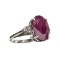 APP: 4k Fine Jewelry Designer Sebastian 12.65CT Ruby And Topaz Platinum Over Sterling Silver Ring