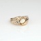 *Fine Jewelry 14 kt. Gold, New Custom Made 0.55CT Opal And 0.10CT Diamond One Of a Kind Ring