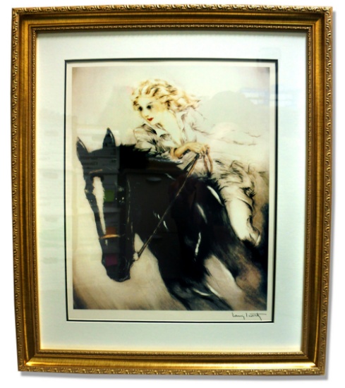 Icart (After) - The Horse Woman - Museum Framed Print 25x29