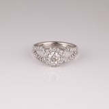 APP: 14.7k *14 kt. White Gold, 1.50CT Round Cut Diamond Ring