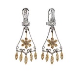*Fine Jewelry, 14KT Two-Tone Gold, 0.50CT Diamond Earrings