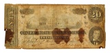 Nice 1864 $20 Confederate Note