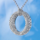 APP: 12.4k *Fine Jewelry 18KT White Gold, 1.79CT Round Brilliant Cut Diamond Pendant With Chain