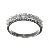 Designer Sebastian 1.75CT Round Cut Swiss Cubic Zirconia And Platinum Over Sterling Silver Ring