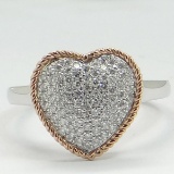 *Fine Jewelry 14 kt. White/Rose Gold, 0.42CT Round Cut Diamond Ring