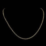 *Fine Jewelry 14KT Gold, 4.8GR, 18'' Twisted Round And Shiny Link Chain