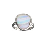 APP: 0.9k Fine Jewelry 3.72CT Free Form Multicolor Boulder Brown Opal And Sterling Silver Ring