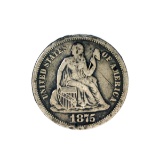 1875 Liberty Seated Dime Coin