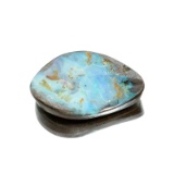 APP: 1.4k 54.17CT Free Form Cabochon Blue-Green Boulder Brown Opal Gemstone