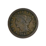 Rare 1845 Large Cent Coin