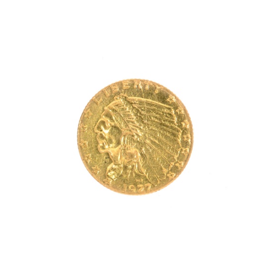 *1927 $2.50 U.S. Indian Head Gold Coin (JG N)