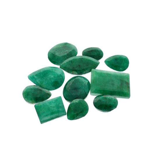 APP: 7.6k 101.30CT Various Shapes Green Emeral Parcel- Great Investment-