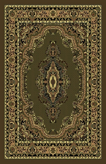 Gorgeous 5x8 Emirates Green & Brown Rug High Quality Made in Turkey (No Rugs Sold Out Of Country)