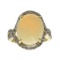 APP: 3.4k 14 kt. Yellow/White Gold, 3.42CT Opal And Diamond Ring