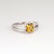 *Fine Jewelry 14 kt. Gold, 1.00CT Yellow Sapphire And 0.45CT Diamond One Of a Kind Ring