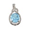 APP: 1.1k 9.30CT Blue Topaz And White Sapphire Sterling Silver Ring