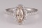 *Fine Jewelry 14 kt. Two Tone Gold, 1.08CT Marquise Cut Diamond And 0.60CT Round Cut Diamond  Ring