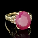 APP: 4.9k Fine Jewelry 14 kt. Yellow/White Gold, 18.51CT Ruby And Diamond Ring