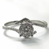 *Fine Jewelry 14 kt. White Gold, 0.39CT Round Cut Diamond Ring