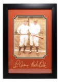 Rare Plate Signed Babe Ruth And Lou Gehrig Photo Great Memorabilia  -PNR-