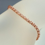 APP: 3.1k *Fine Jewelry 14KT Rose Gold, 0.55CT Round Brilliant Cut Diamond Bracelet