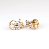 *Fine Jewelry Custom Made 18kt Gold And 2.00CT Diamond Earrings (FR F507)