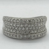 *Fine Jewelry 14 kt. White Gold, 0.87CT Round Cut Diamond Ring