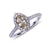 APP: 9.2k *14 kt. Two Tone Gold, 1.01CT Diamond Ring