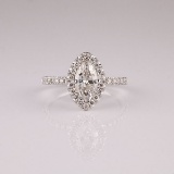 APP: 5.5k *14 kt. White Gold, 1.26CT Diamond Ring