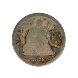 1878 Liberty Seated Quarter Dollar Coin