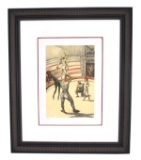 Toulouse-Lautrec (After) ''Travail De Tapis'' Rare Museum Framed 18x22 Ltd. Edition 332/350