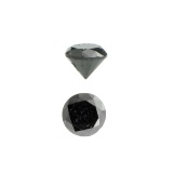 APP: 0.7k 0.87CT Round Cut Black Diamond Gemstone