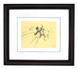 Toulouse-Lautrec (After) ''Chocolat Scene Comique'' Rare Museum Framed 22x19 Ltd. Edition 332/350